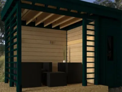 Gazebo loft style 3D model