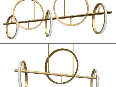 Rack and row luminaire GRACE 3D model