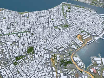 Havana Cuba 30km Low-poly 3D model