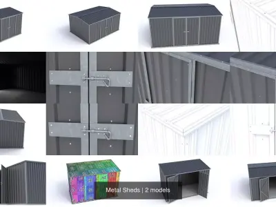Metal Sheds 3D Model Pack