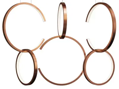 CPRN Homood 6 RING CHANDELIER Low-poly 3D model