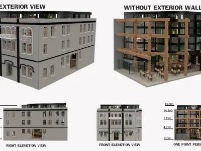 3 Floor Building 3D model