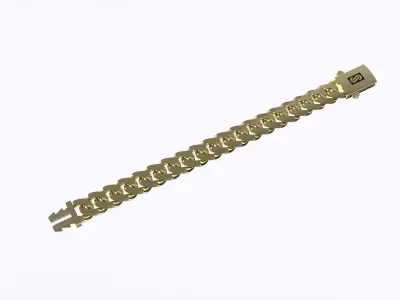 Monaco Hollow Cuban Link Bracelet 11mm 3D print model