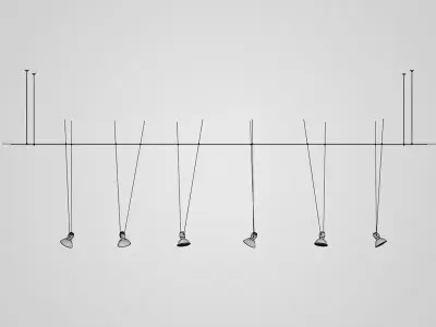 Halogen Lamp Set 3D model
