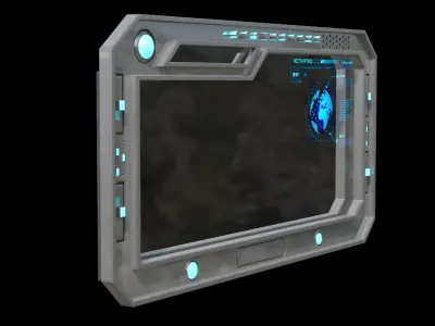 Sci-fi Window Low-poly 3D model