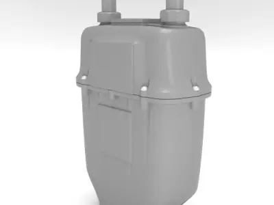 Vintage gasmeter 3D model