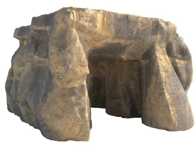 sand cave entrance  Low-poly 3D model