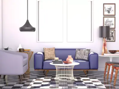 Interior Home Low-poly 3D model