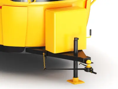  Detailed Airstream Hotdog Truck Yellow 