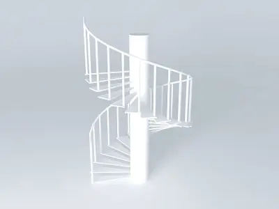 spiral staircase with handrails Free 3D model