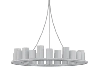HEMEL round chandelier with candles hanging from it 3D model