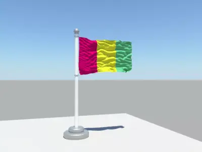 Guinea flag 3D model