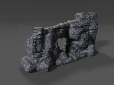 Cliff Rock 009 Low-poly 3D model
