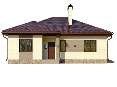 Cottage 5 house plans for house 3D model