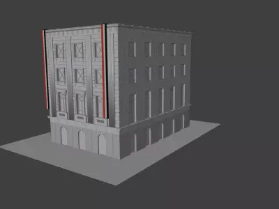 Germany ww2 30s house with Albert Speer lamps 3D model