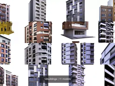 12buildings 3D Model Pack
