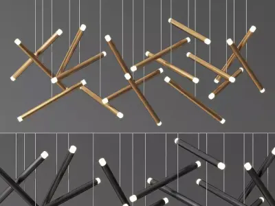 Dutti led chandelier 3D model purchase