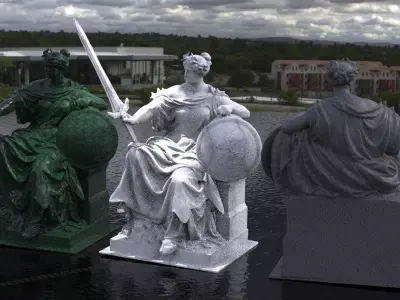Britannia Statue 1 3D 3D model