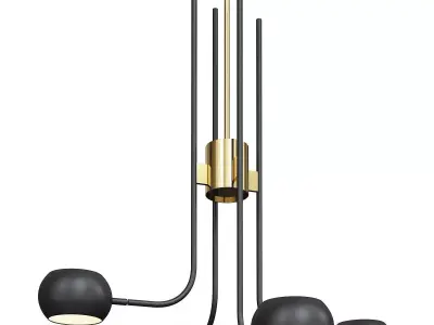 Bronzetto B TULIP CHANDELIER Low-poly 3D model