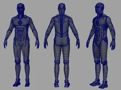 Human robot Low-poly 3D model