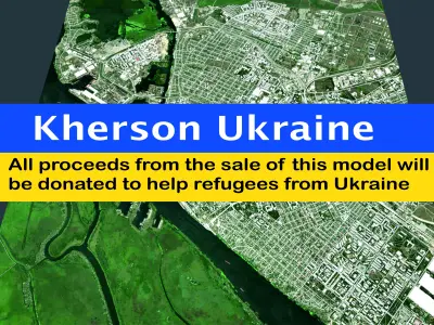 Cityscape Kherson Ukraine  3D model