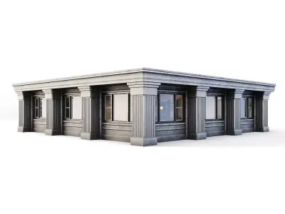 Tenement Building Top Floor Low-poly 3D model