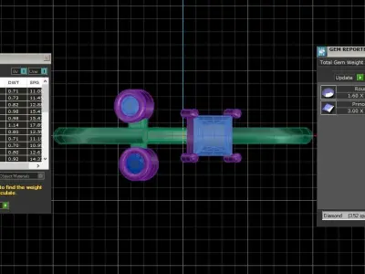 Three Stone Light Weight Band Ring 3D print model 5