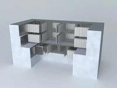 Kitchen counter 07 3D model