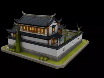  courtyard 3D model