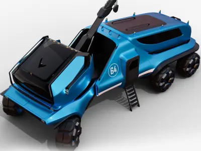 Futuristic Mars Rover Concept 3D model