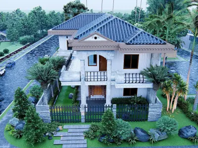 MODERN CLASSIC VILLA PHALAENOP AMABILIS 3D model