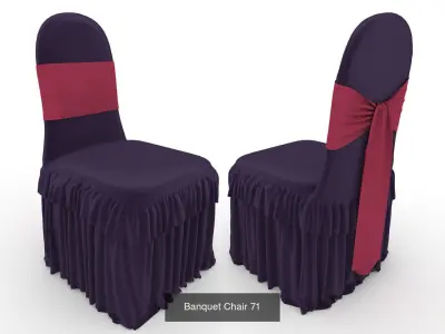 Collection Banquet Chair 24 3D Model Pack