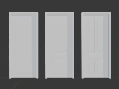 3 Classic 3D Doors  Realistic Architectural and Interior Models  3D model