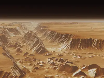 Mars Valles Marineris Alien Planet Sci-Fi Fantasy Scenery 3D model