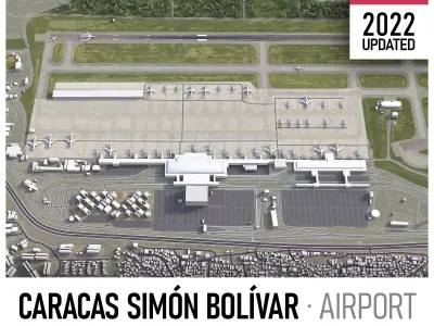 Caracas Airport  Low-poly 3D model
