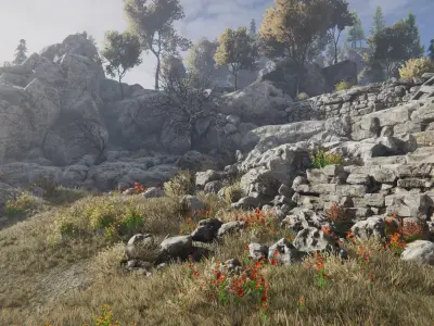 Modular Dungeon Catacombs - Mobile Low-poly 3D model