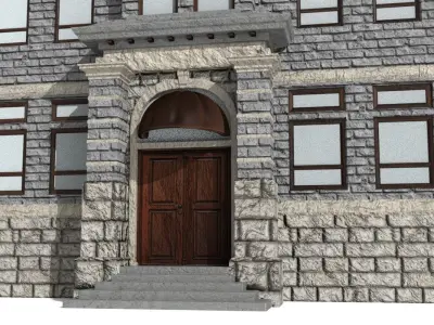 Mansion Building Low-poly 3D model