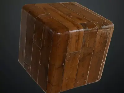 Weathered Knotted Pine Wood Planks PBR Seamless Texture