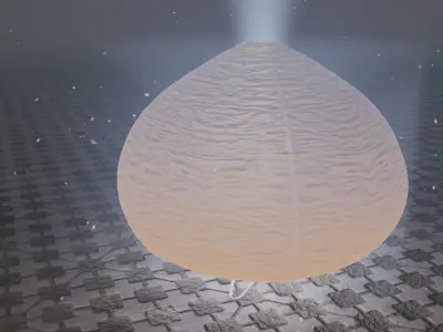 White desk lamp 3D model