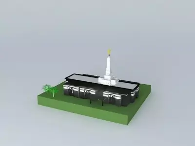 LDS Temple Montevideo Uruguay Templo Mormon. Free 3D model