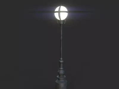 Lamp Post 3 Low-poly 3D model