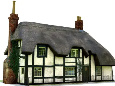 Thatched Tudor Cottage 3D model