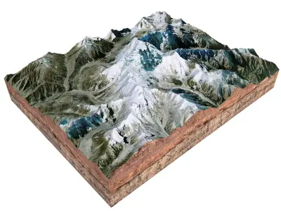 Nanga Parbat Pakistan 3D model