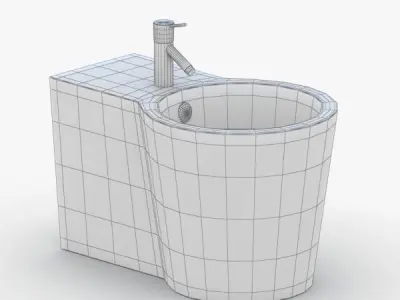 1554 - Toilet Low-poly 3D model