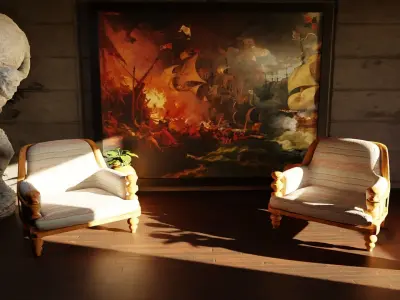 Armchair Low-poly 3D model buy