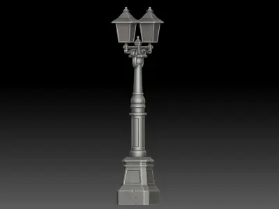Stylized street light 3D model