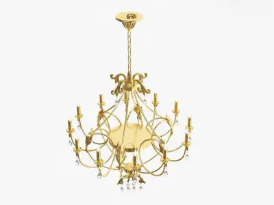 Classic bronze chandelier 0013 3D model