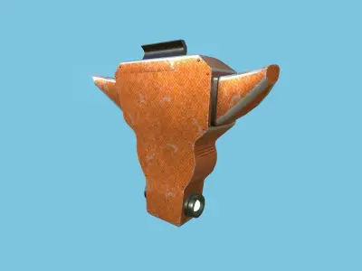 SciFi Backpack 05 Orange - Character Fashion Design Low-poly 3D model