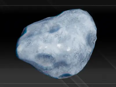 Lowpoly Ice Asteroids Low-poly 3D model