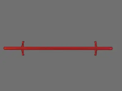 Fence model 04 Low-poly 3D model